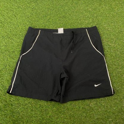 00s Nike Piping Shorts Black Small