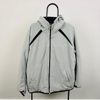 00s Nike Reversible Fleece Coat Jacket Black XL