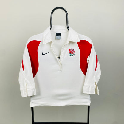 00s Nike England Rugby Sweatshirt White Womens Small