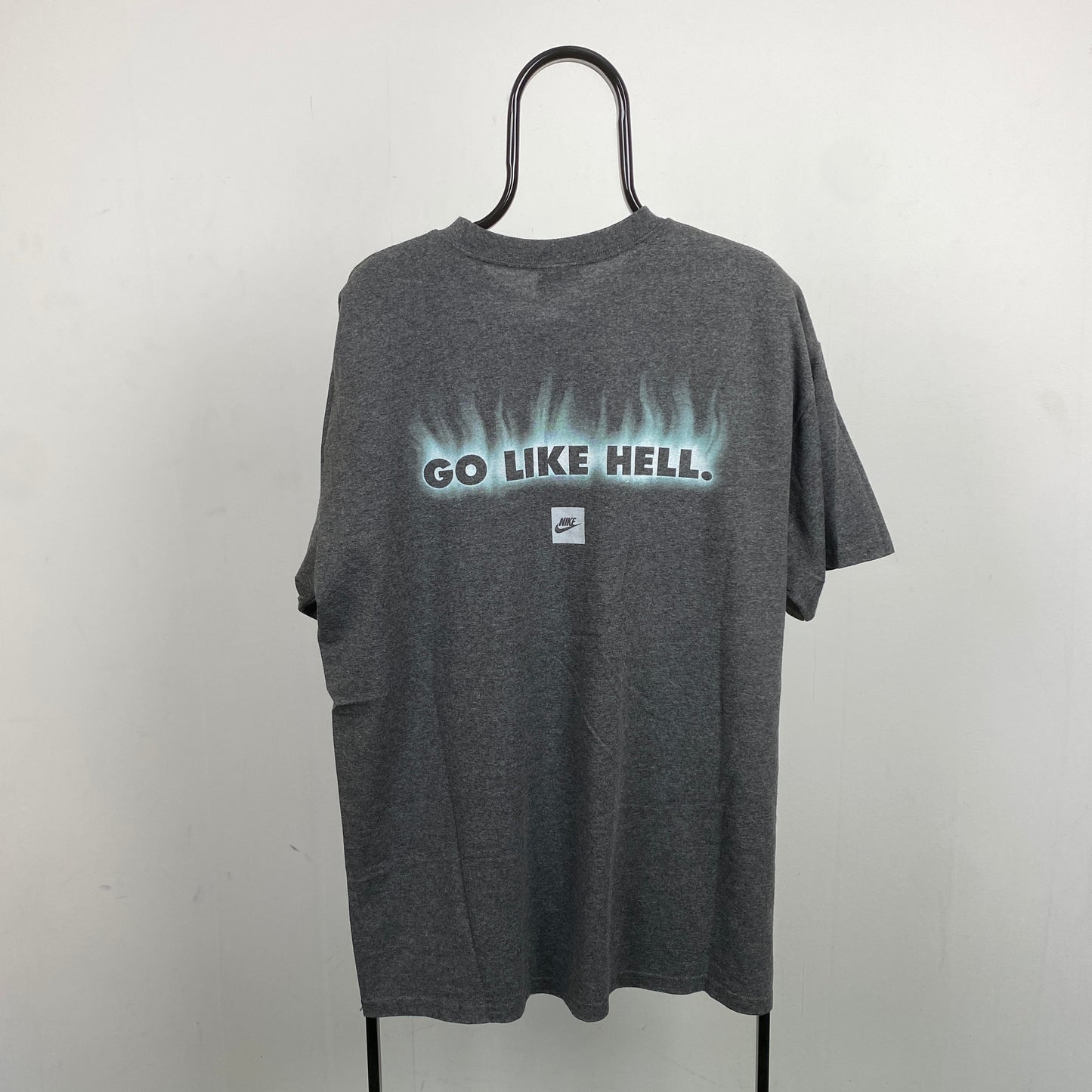 00s Nike Go Like Hell Flame T-Shirt Grey XL