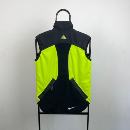 90s Nike ACG Fleece Gilet Jacket Black Small