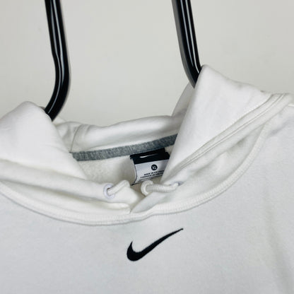 00s Nike Centre Swoosh Hoodie White XL