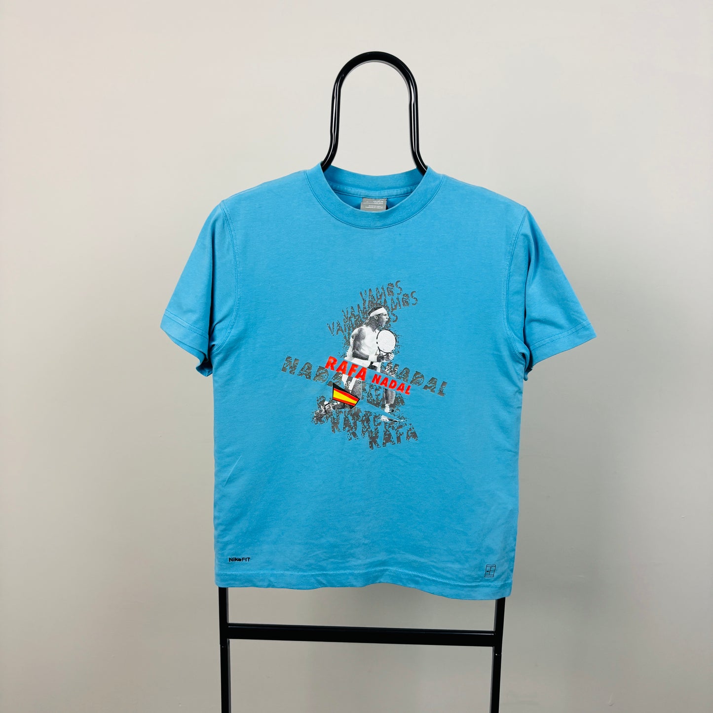 00s Nike Rafa Nadal T-Shirt Blue XS
