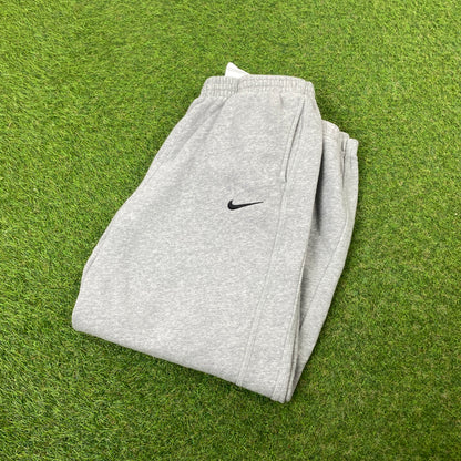 00s Nike Wide Leg Cotton Joggers Grey Small