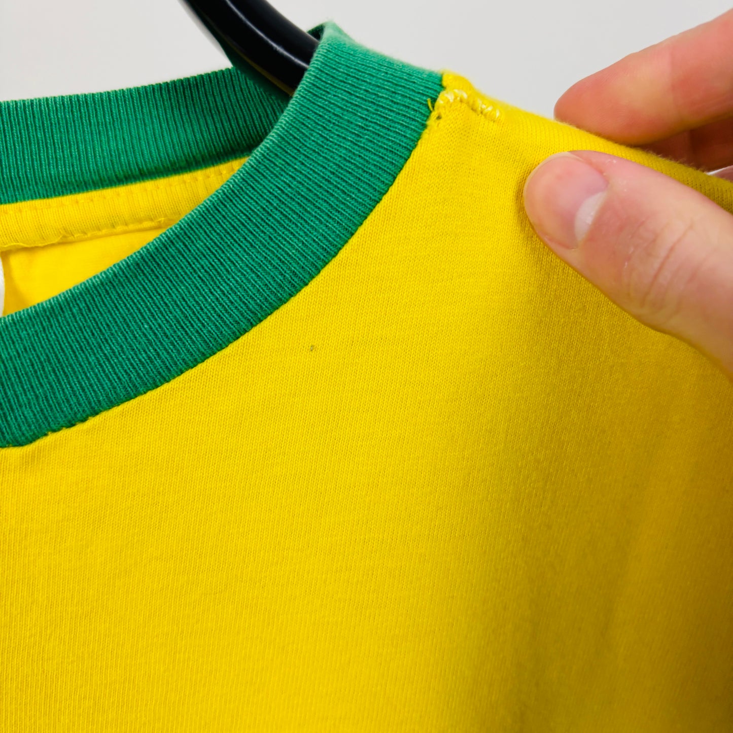 90s Nike Brazil T-Shirt Yellow Small