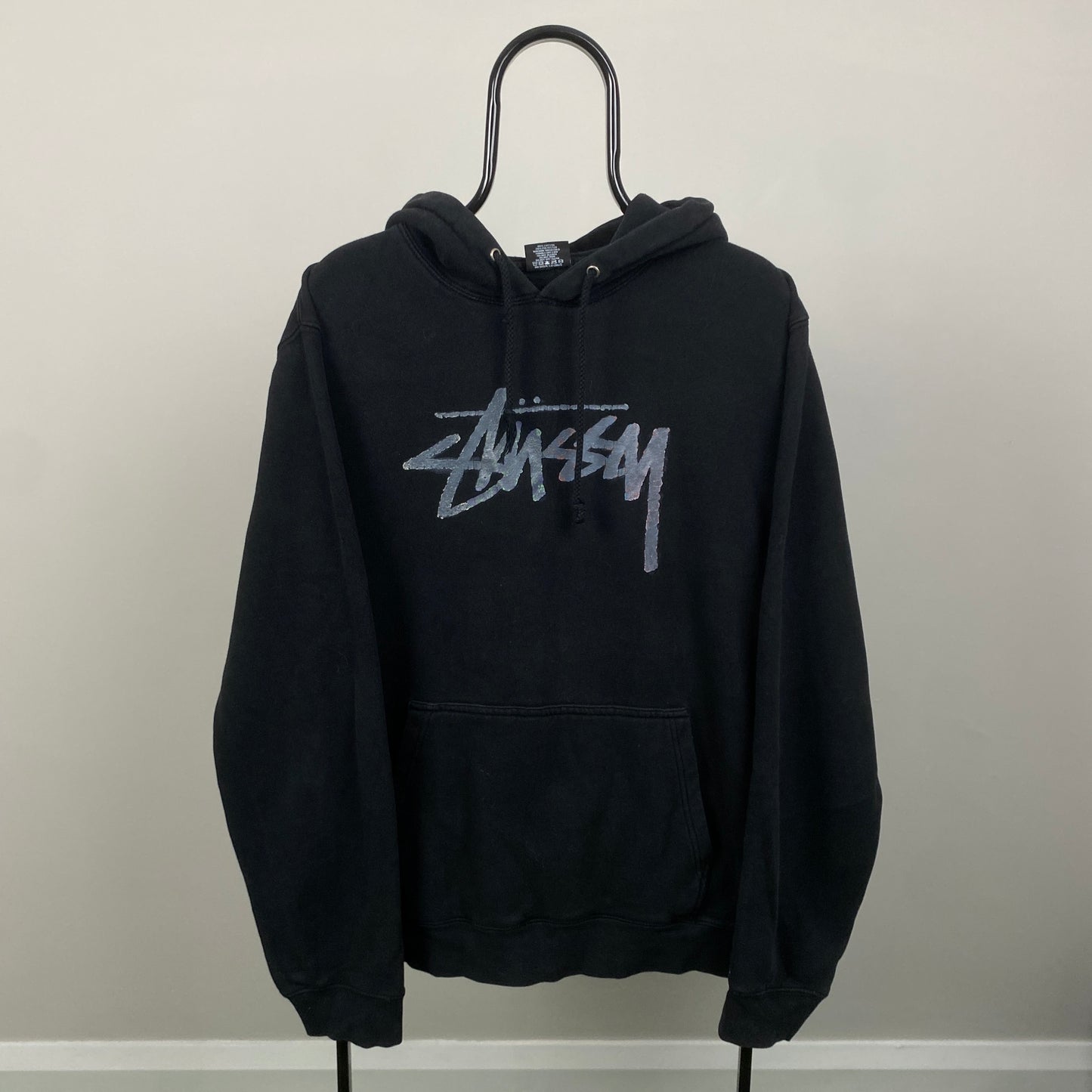 00s Stussy Hoodie Black Large