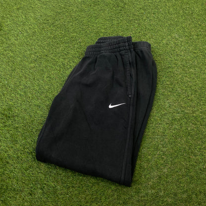 00s Nike Wide Leg Cotton Joggers Black Small