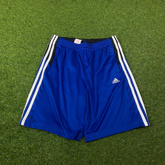 00s Adidas Basketball Shorts Blue Small
