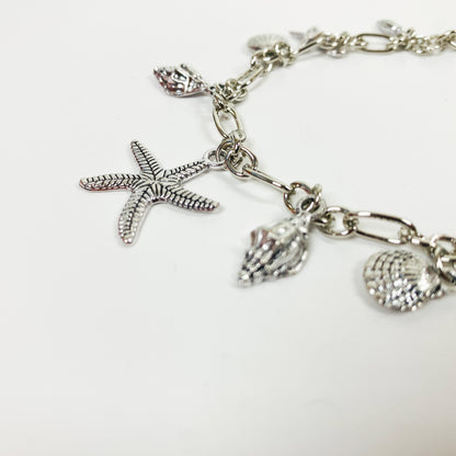 Retro Sea Life Bracelet Necklace Chain Silver