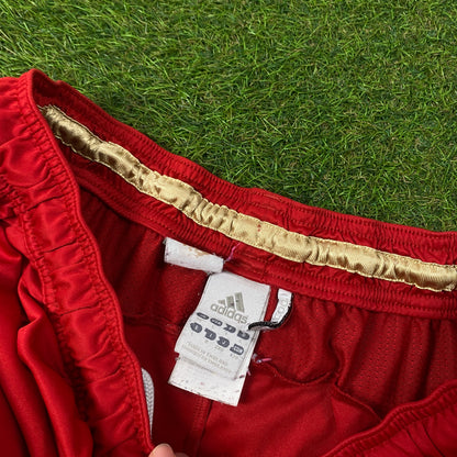 00s Adidas Liverpool Football Shorts Red Large