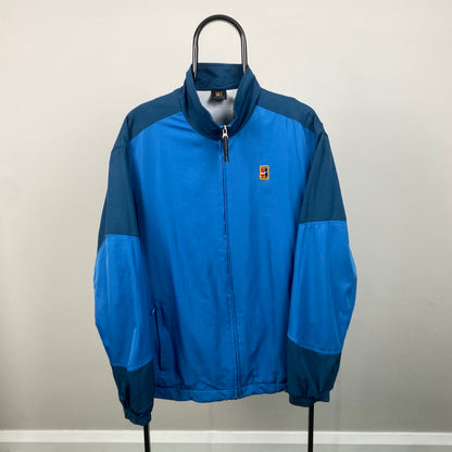 90s Nike Challenge Court Windbreaker Jacket Blue Medium