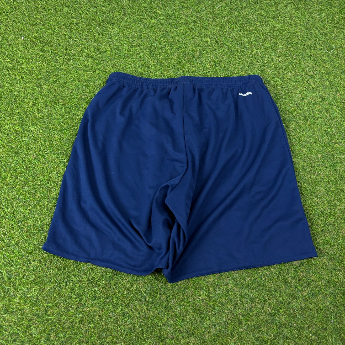 00s Adidas Football Shorts Blue Medium