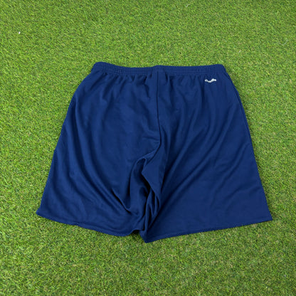00s Adidas Football Shorts Blue Medium