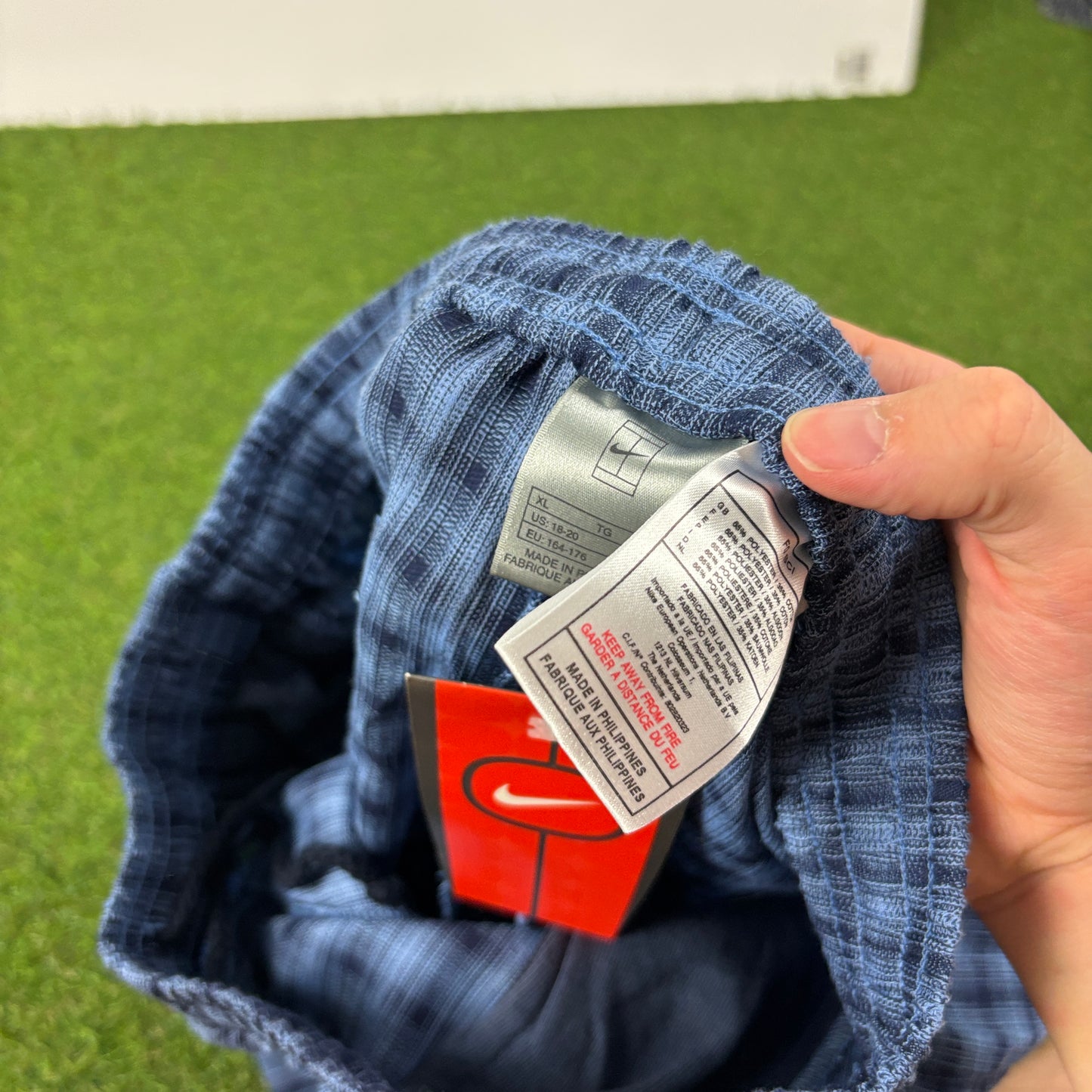 00s Nike Plaid Court Shorts Blue Small