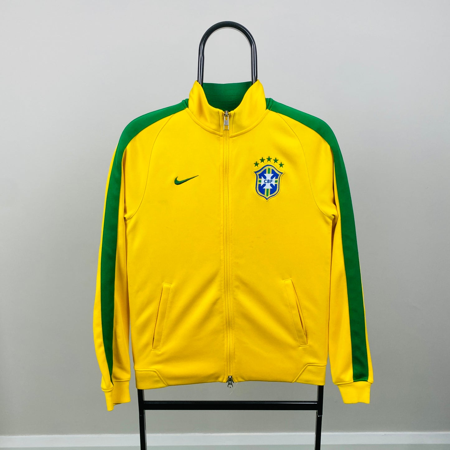 00s Nike Brazil Track Jacket Yellow Medium