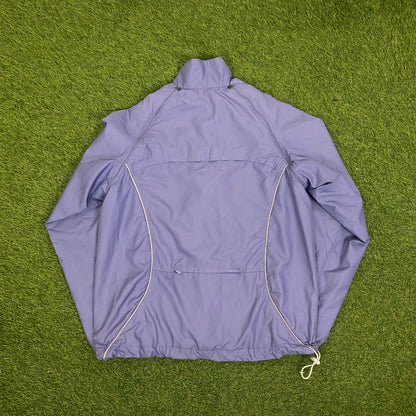 00s Nike Waterproof Windbreaker Jacket + Joggers Set Purple Medium