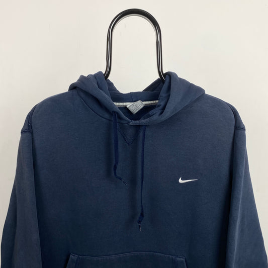 00s Nike Heavyweight Hoodie Blue Large