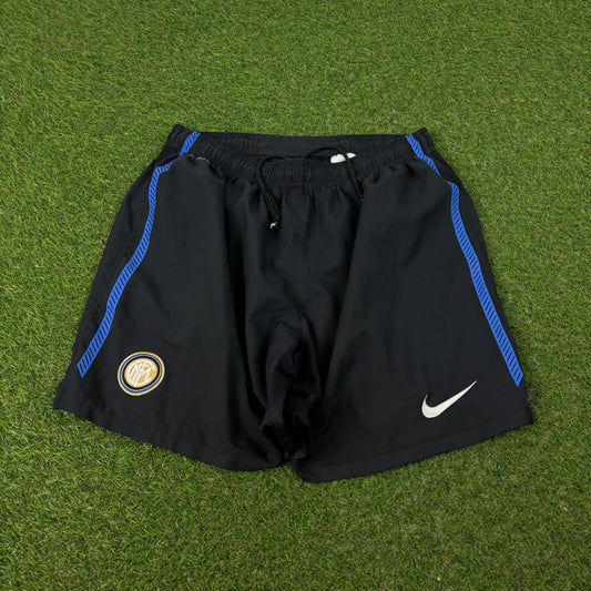 00s Nike Inter Milan Football Shorts Black Medium