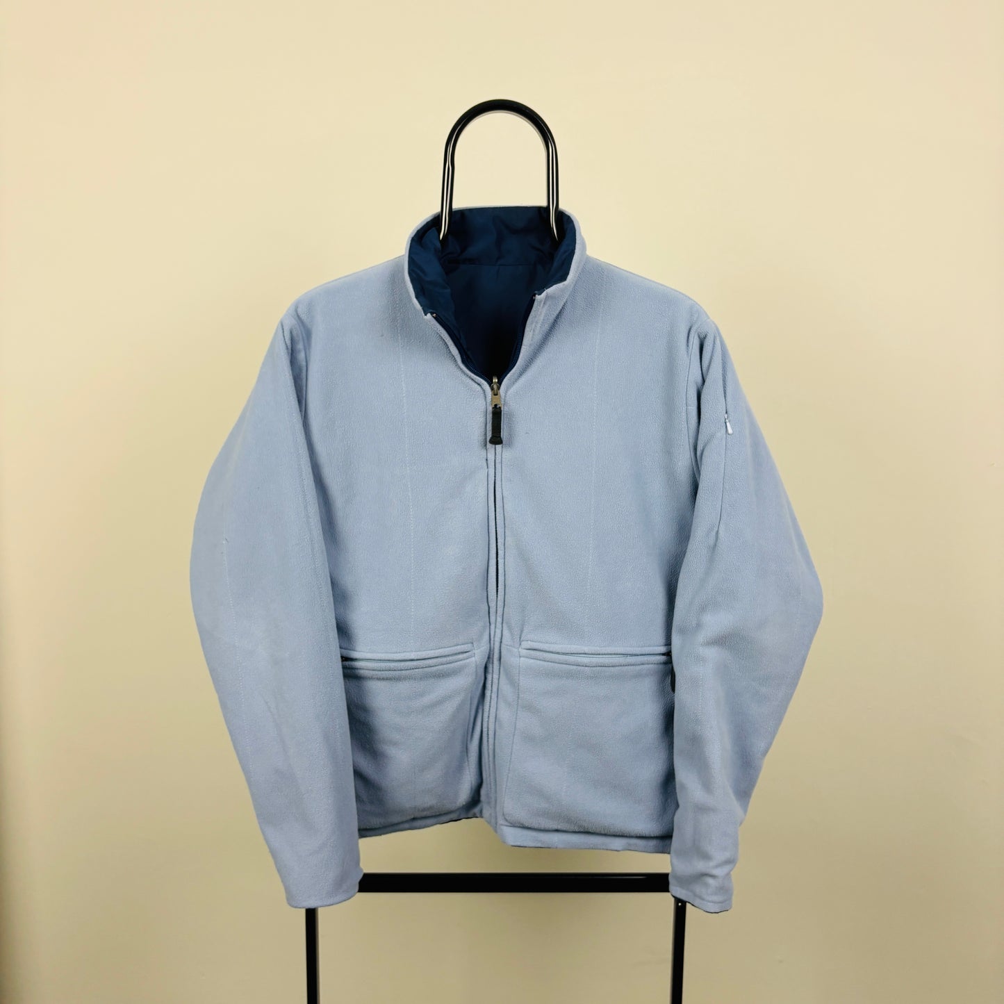 00s Nike ACG Reversible Fleece Coat Jacket Blue Womens Medium