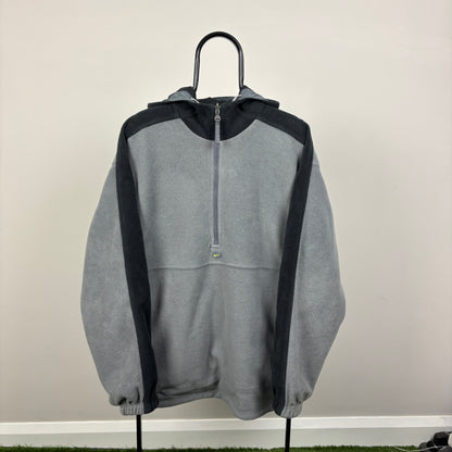 00s Nike Tn Hex Reversible Fleece Coat Jacket Black XL