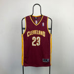Retro Cleveland Cavaliers James NBA Basketball Jersey Vest T-Shirt Red Large