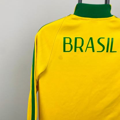 00s Nike Brazil Track Jacket Yellow Medium