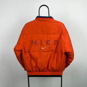 90s Nike Puffer Jacket Orange Medium