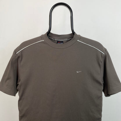 00s Nike Piping T-Shirt Brown Medium