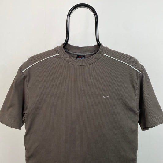 00s Nike Piping T-Shirt Brown Medium