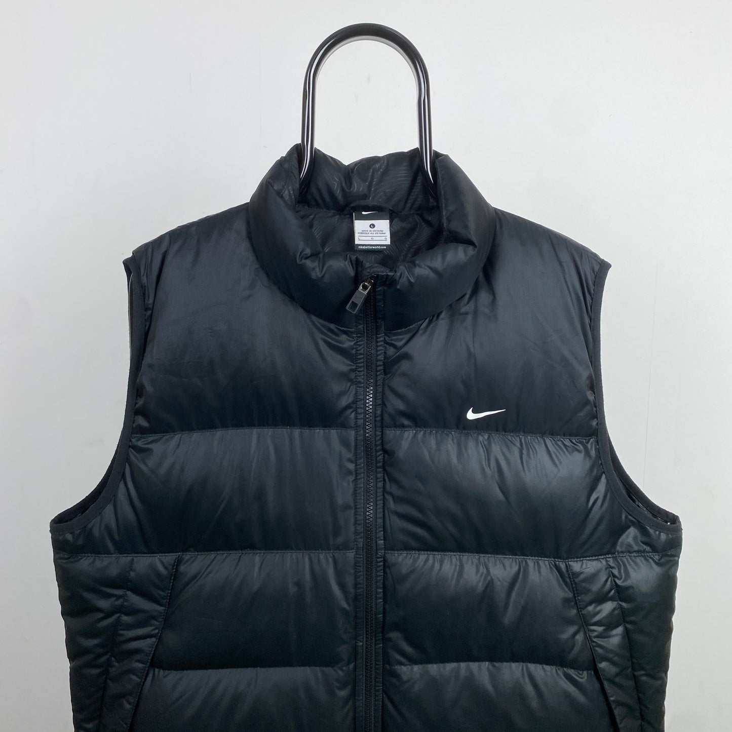 00s Nike Puffer Gilet Jacket Black Large