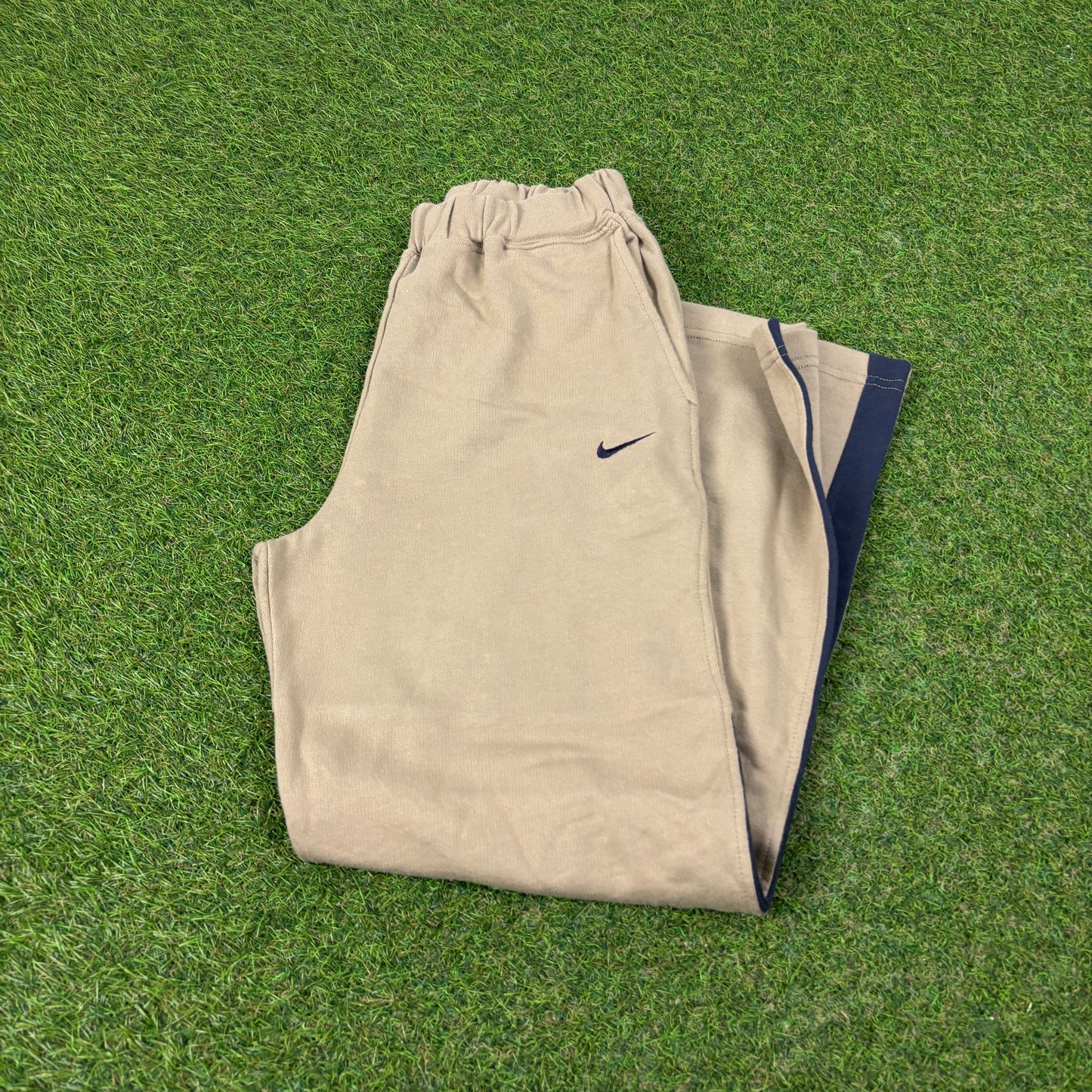 00s Nike Wide Leg Cotton Joggers Brown XS