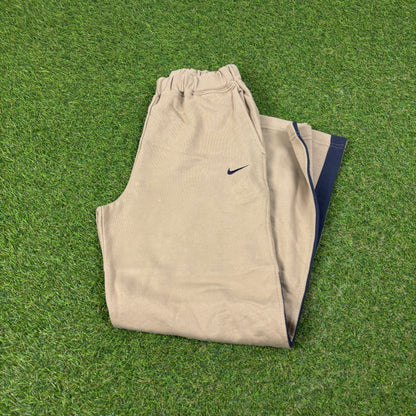 00s Nike Wide Leg Cotton Joggers Brown XS