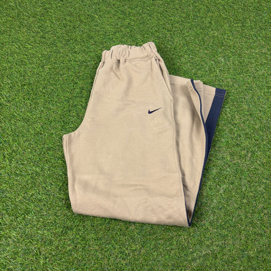 00s Nike Wide Leg Cotton Joggers Brown XS