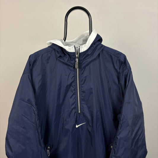 90s Nike Reversible Windbreaker Jacket Blue Medium