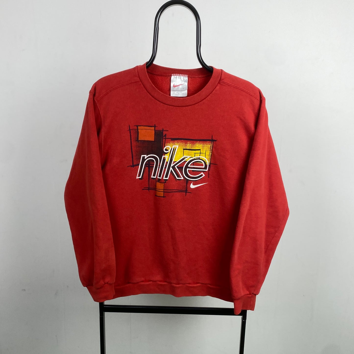 90s Nike Sweatshirt Red Womens Large