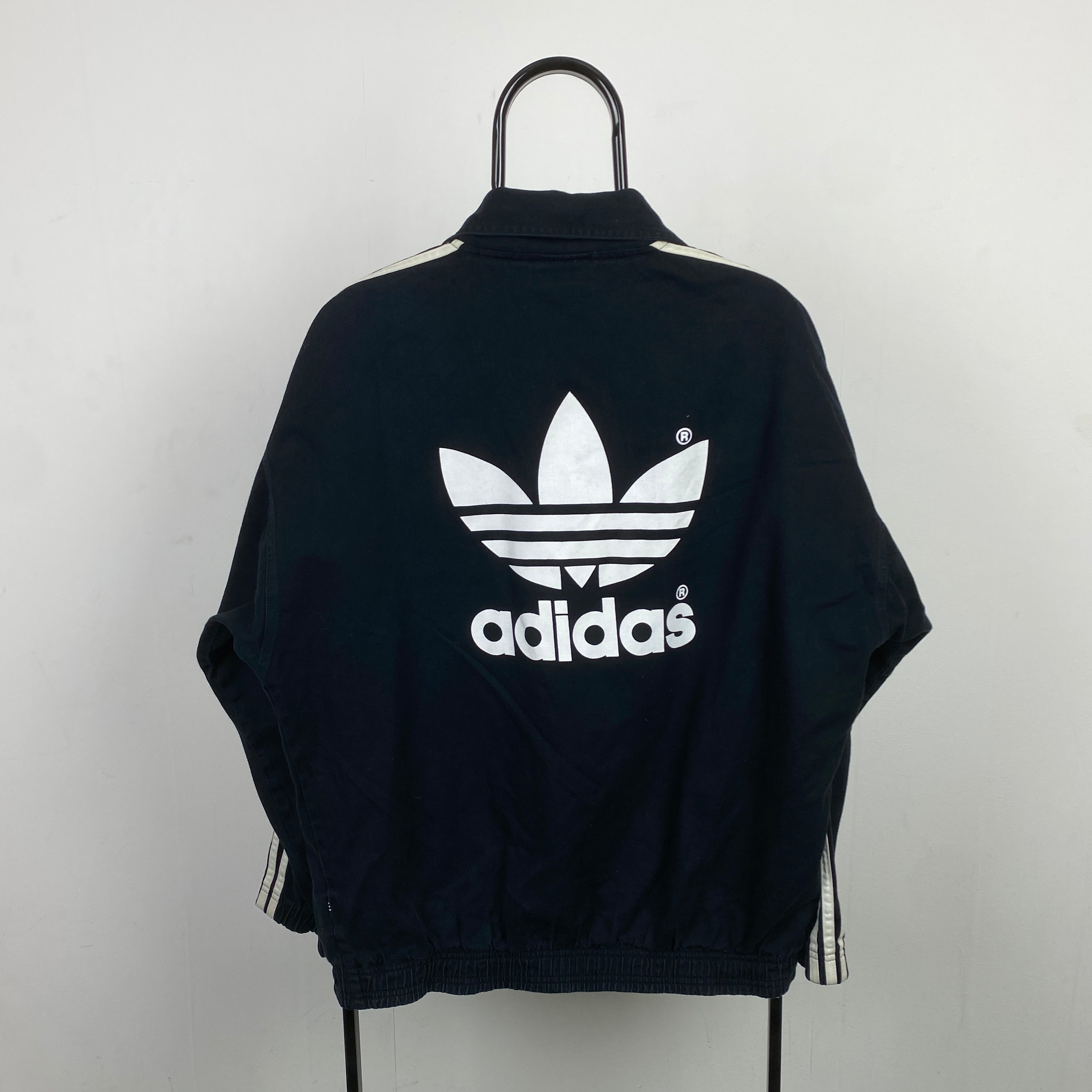 90s Adidas Drill Top Sweatshirt Black Medium – Clout Closet