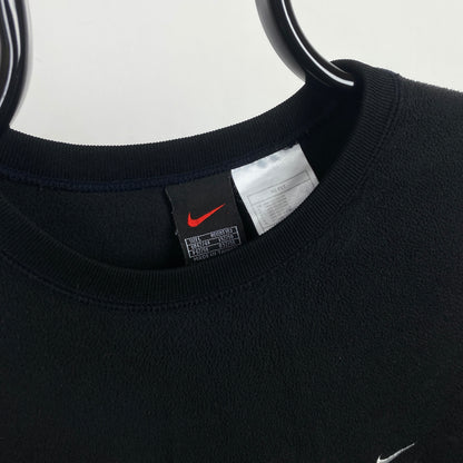 90s Nike Fleece Sweatshirt Black Large