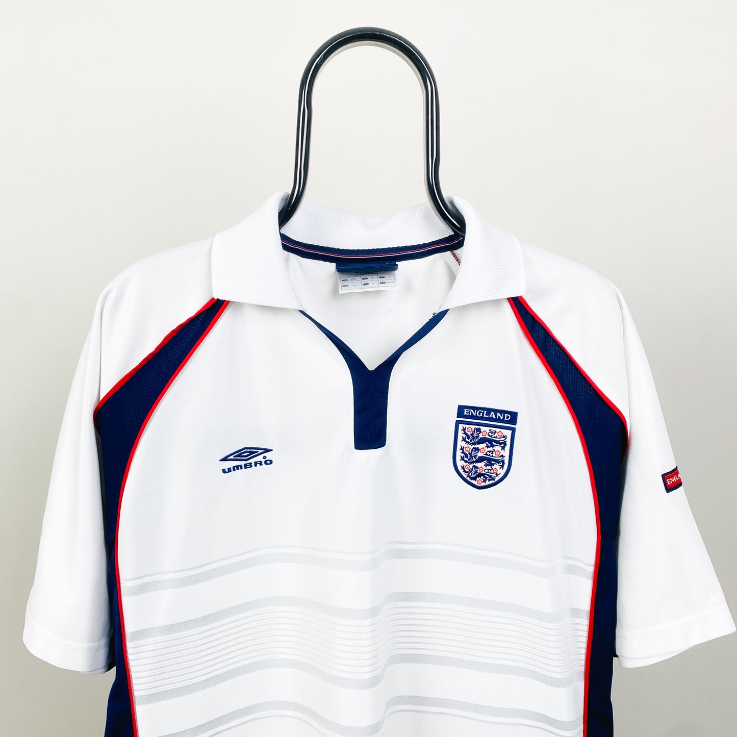 Retro Umbro England Football Shirt T-Shirt White XL