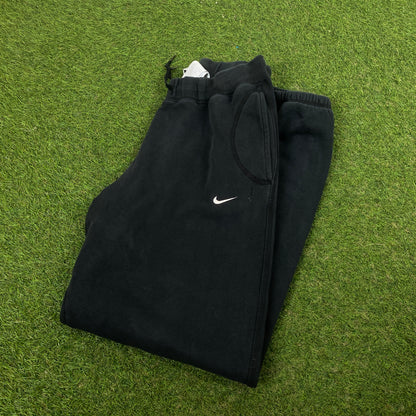 00s Nike Wide Leg Cotton Joggers Black Small