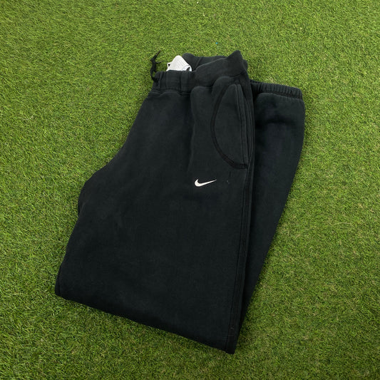 00s Nike Wide Leg Cotton Joggers Black Small