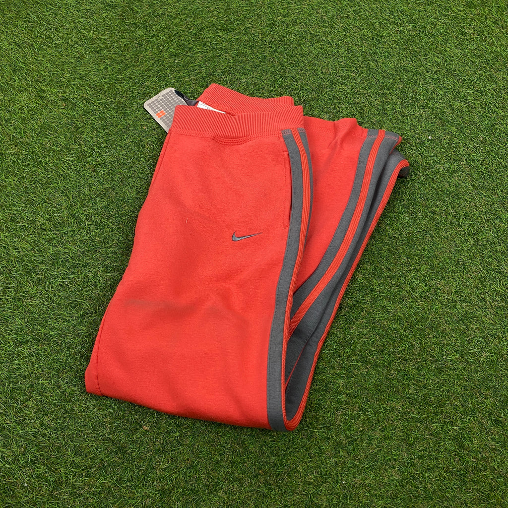 00s Nike Cotton Joggers Red XS