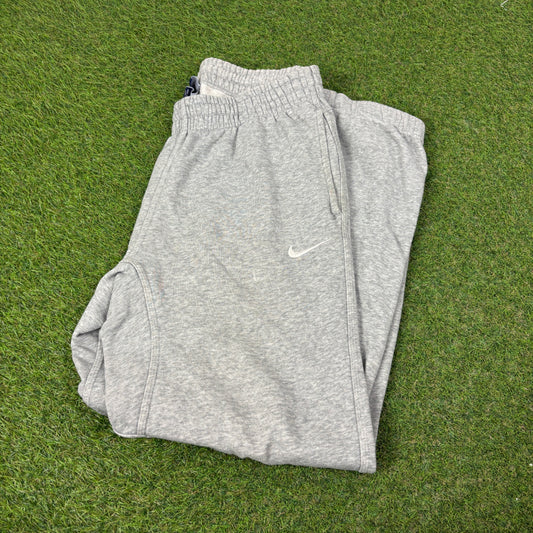 00s Nike Wide Leg Cotton Joggers Grey Medium