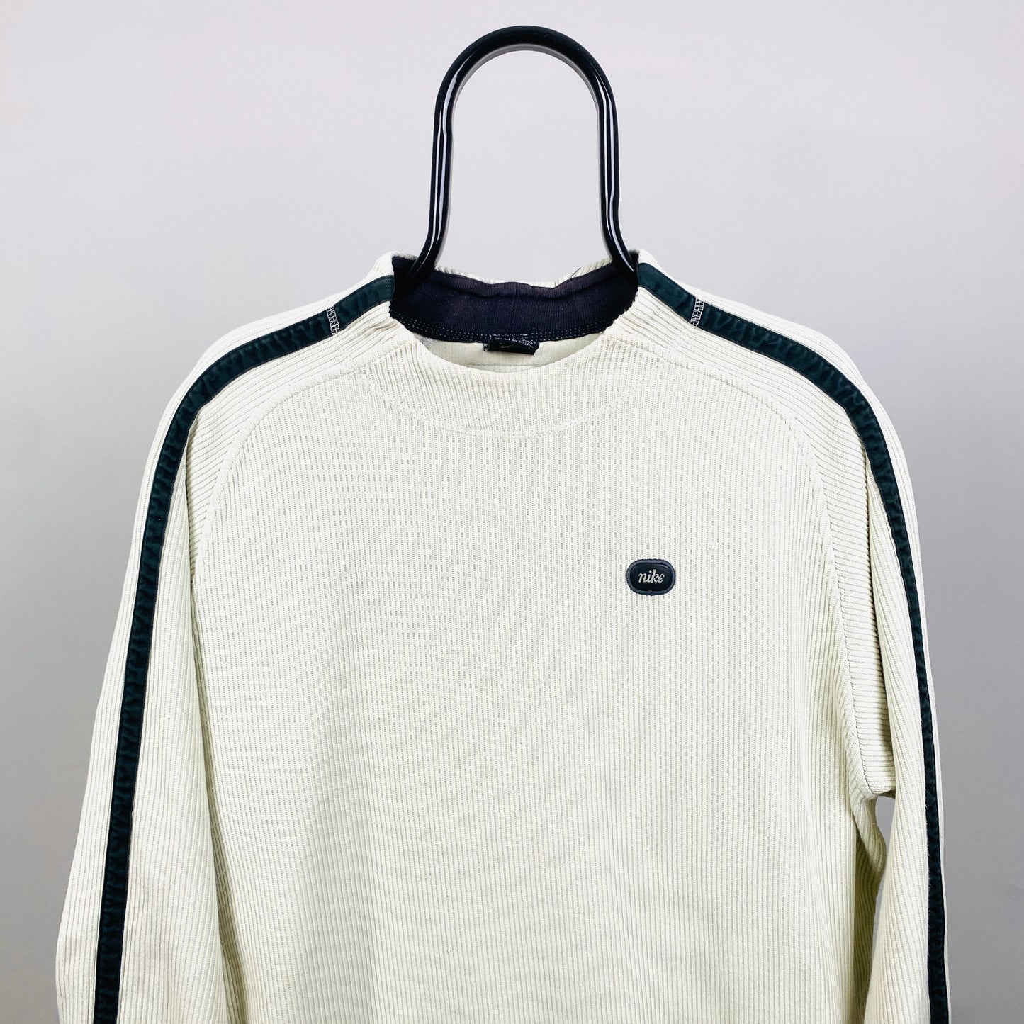 00s Nike Ribbed Sweatshirt Brown Medium