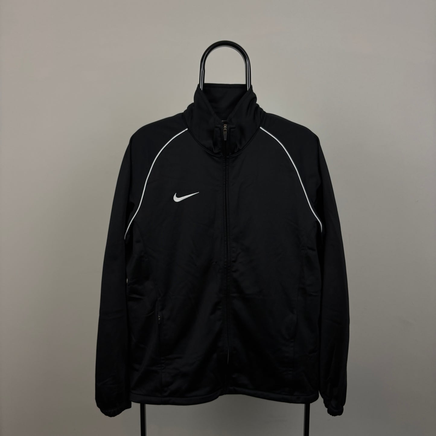 00s Nike Piping Windbreaker Jacket Black Medium