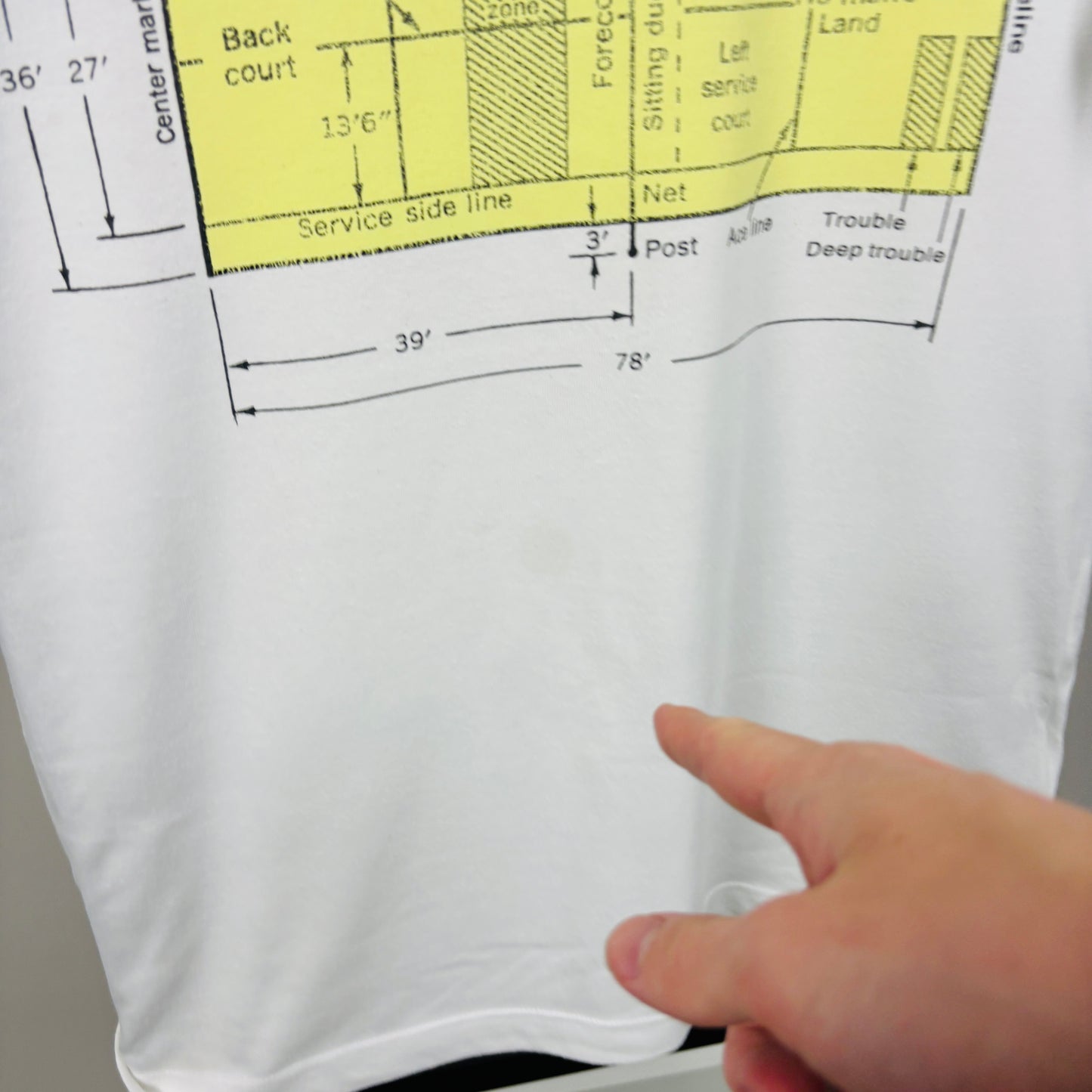 00s Nike Tennis Court T-Shirt White Small
