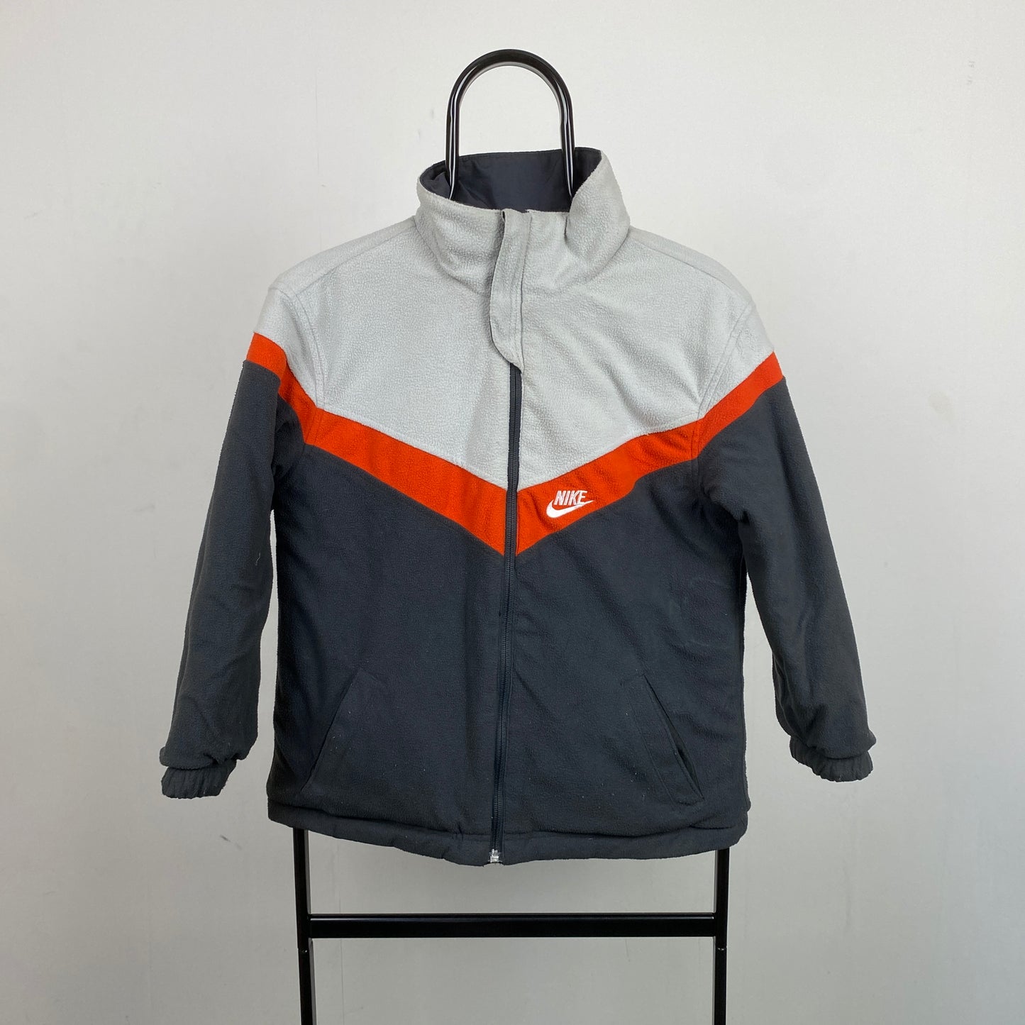 00s Nike Reversible Puffer Jacket Grey XS