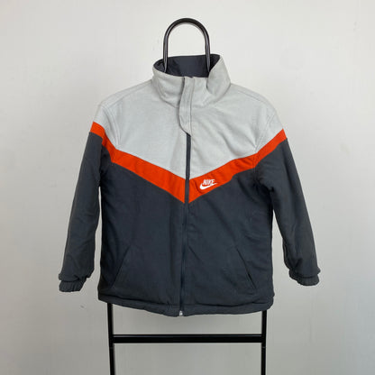 00s Nike Reversible Puffer Jacket Grey XS