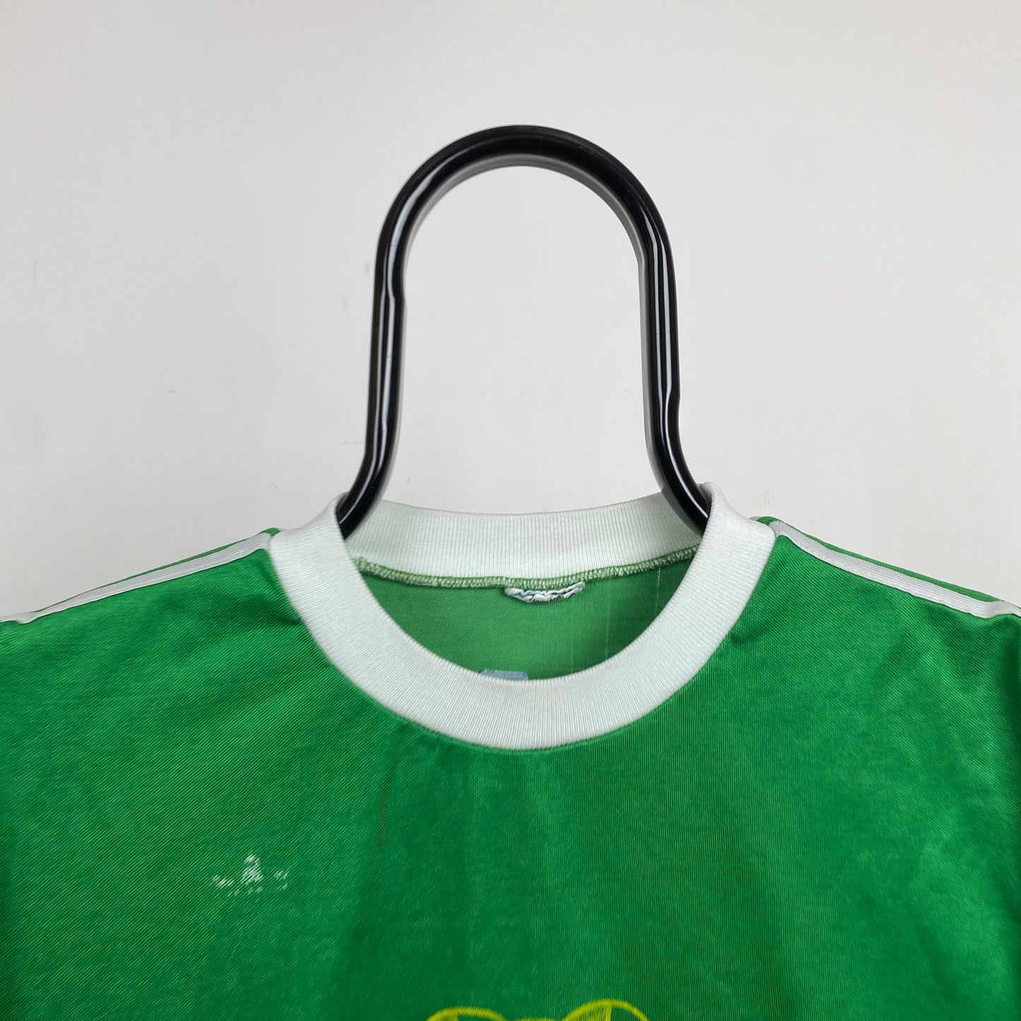 90s Adidas Football Shirt T-Shirt Green Large