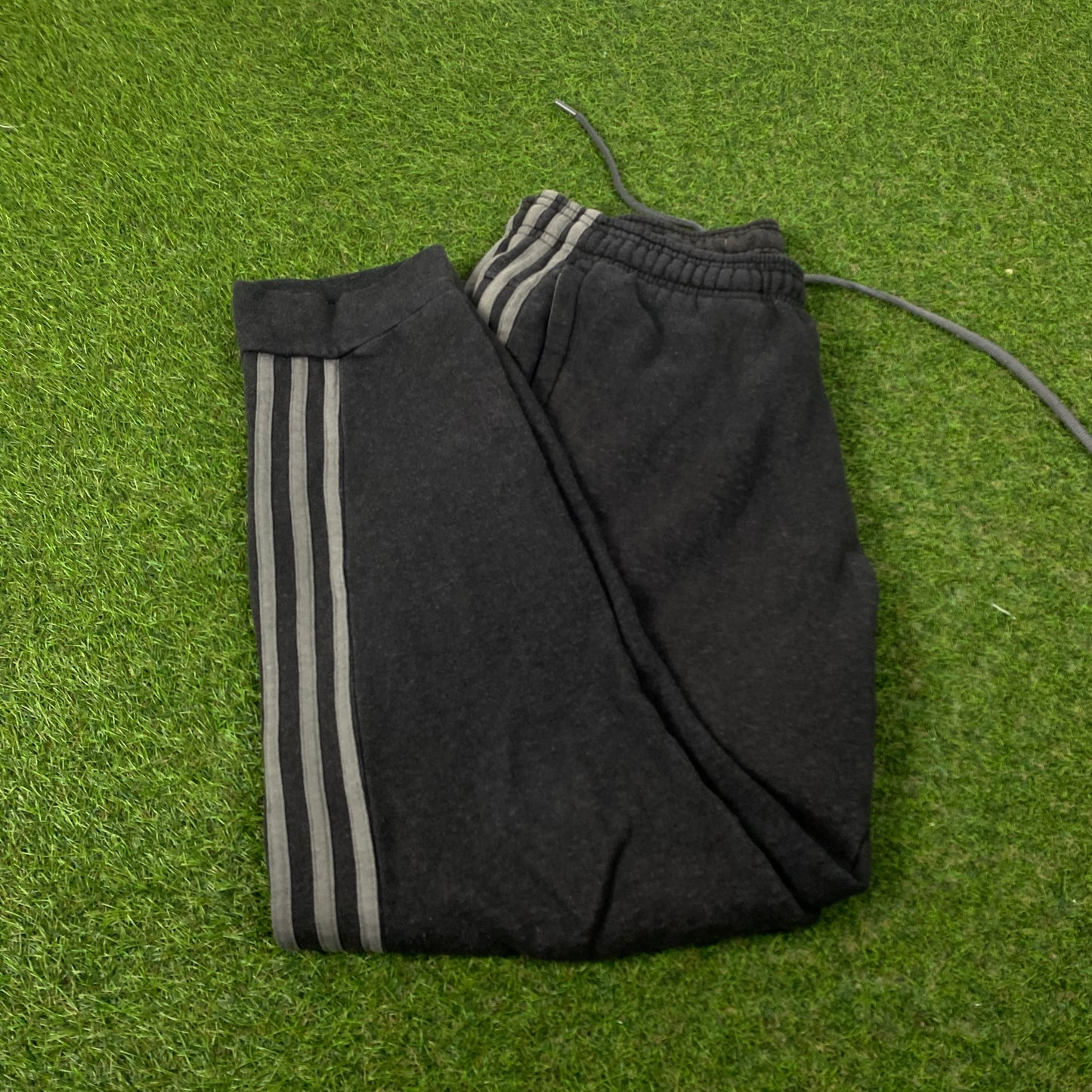 00s Adidas Cotton Joggers Grey Large