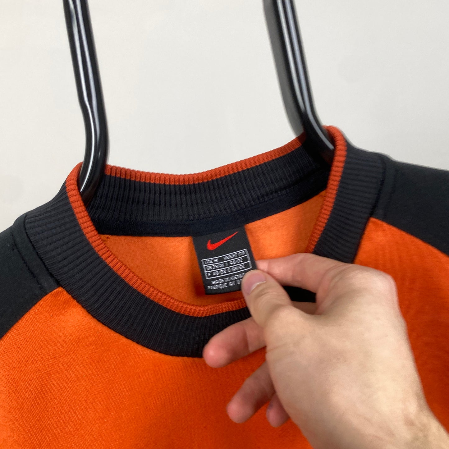 90s Nike Sweatshirt Orange Medium